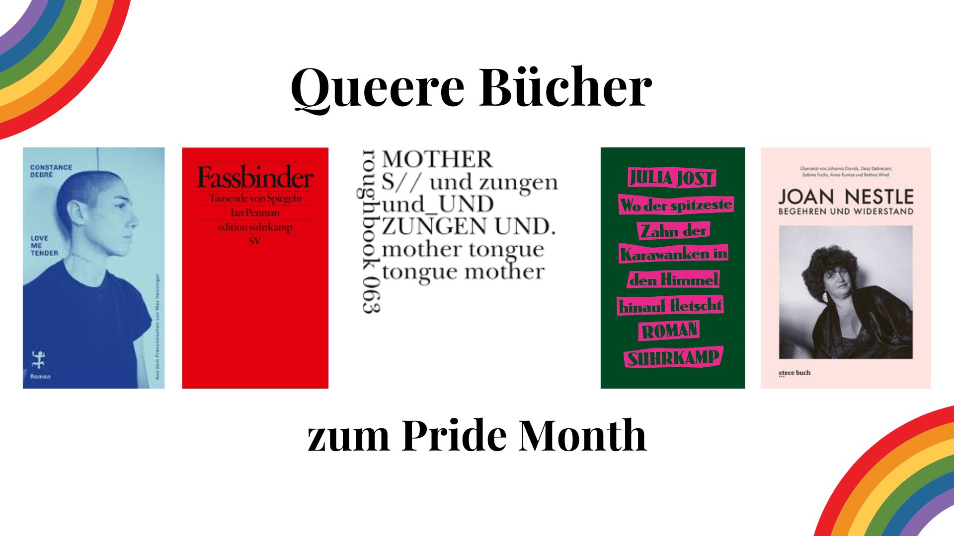 Queere Buchempfehlungen zum Pride Month